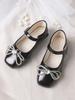 2025 Children Princess Leather Shoes for Girls Spring New Fashion Soft Comfortable Elegant Chic Bowtie Party Wedding Dress Shoes