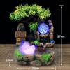 Resin Rockery Flowing Water Fountain Lucky Feng Shui Wheel Office Desktop Ornaments With Nebulizer Home Decoration ZM903
