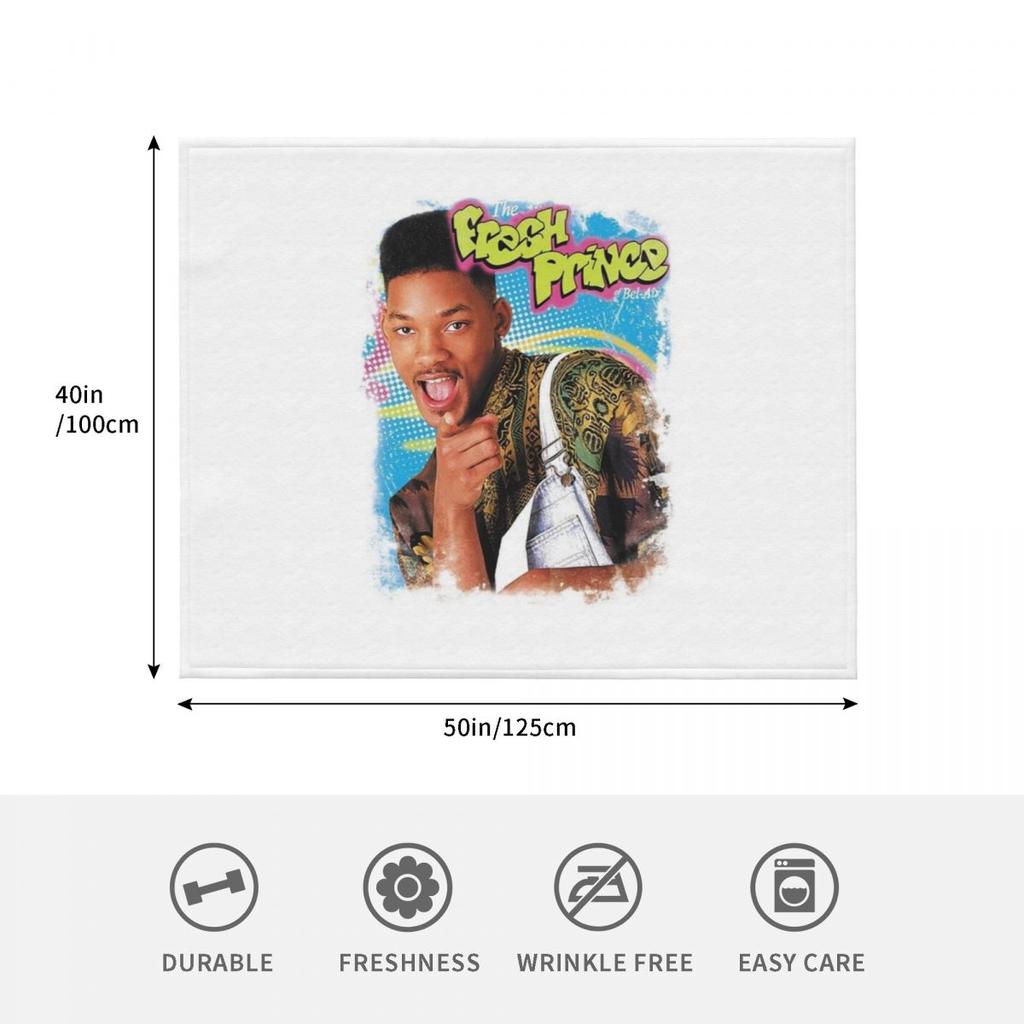 The Fresh Prince of Bel-Air White Gift For Fan, Gift T-Shirt For Women, Kids, Adults Men, Halloween day, Thanksgiv Throw Blanket