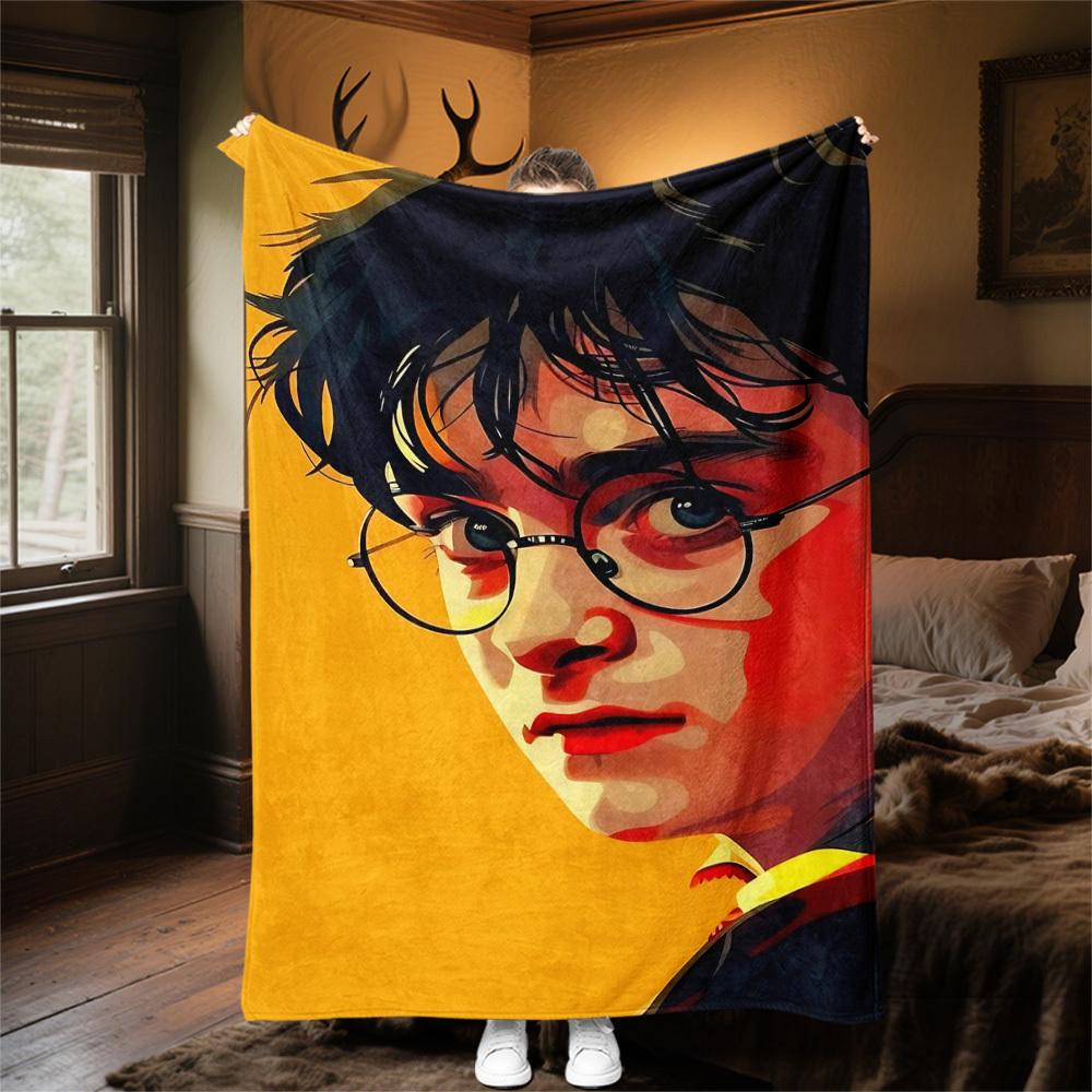 1pc Harry Potter glasses magic Outdoor Flannel Throw Blanket All Season Soft Warmth,Home Decor 1031118