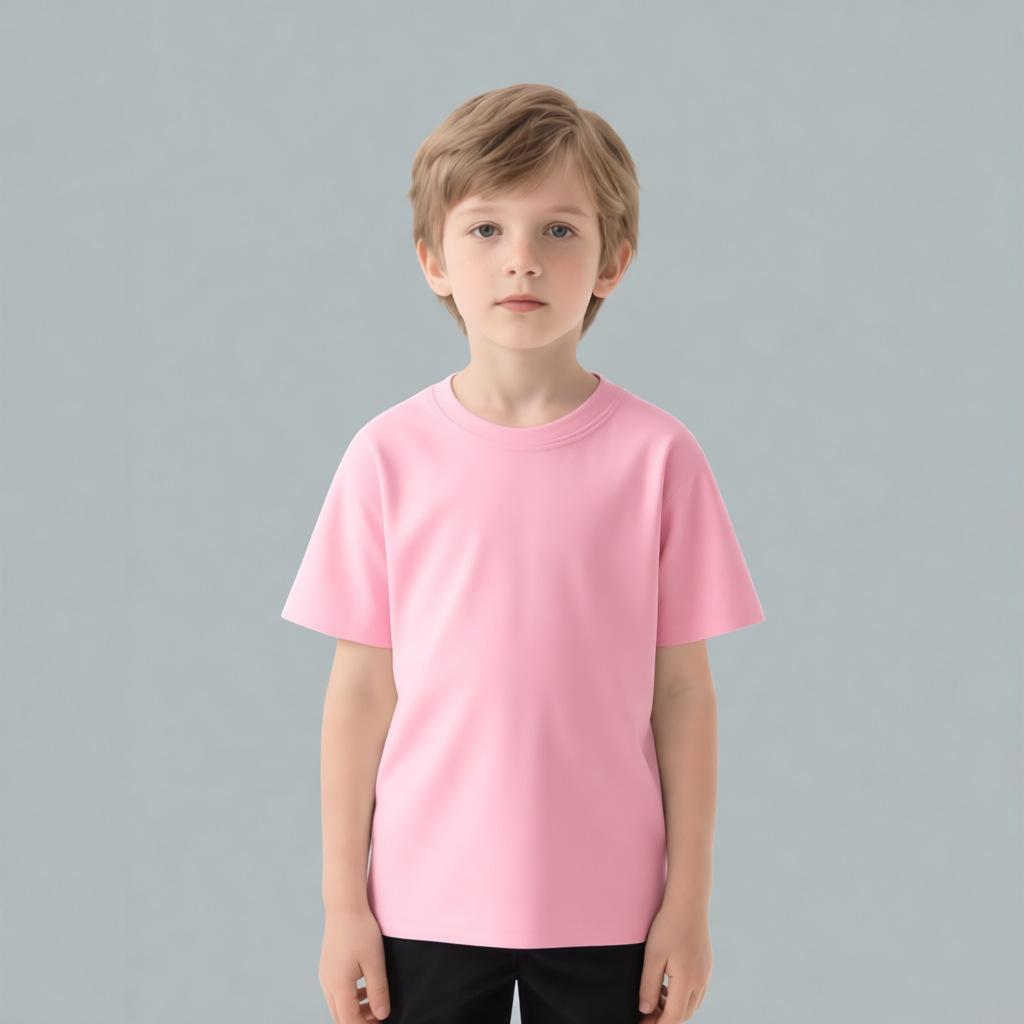 Children's Cotton Short-Sleeve Summer T-Shirt with Printed Design - Ideal for Activities and Class Uniforms