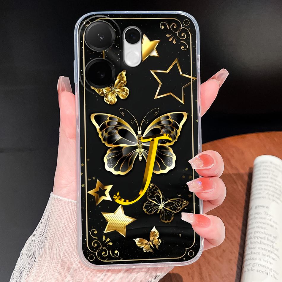 For Vivo V60 Lite Case Stylish Letters Clear Untra Thin Phone Covers For Vivo V 60 Soft TPU Silicone Anti Drop Couple Back Cover