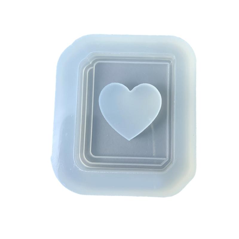 

Creative Book Shaped Resin Mold With Heart Design Multipurpose Silicone Craft Tool For Keychains Handmade Gift 1