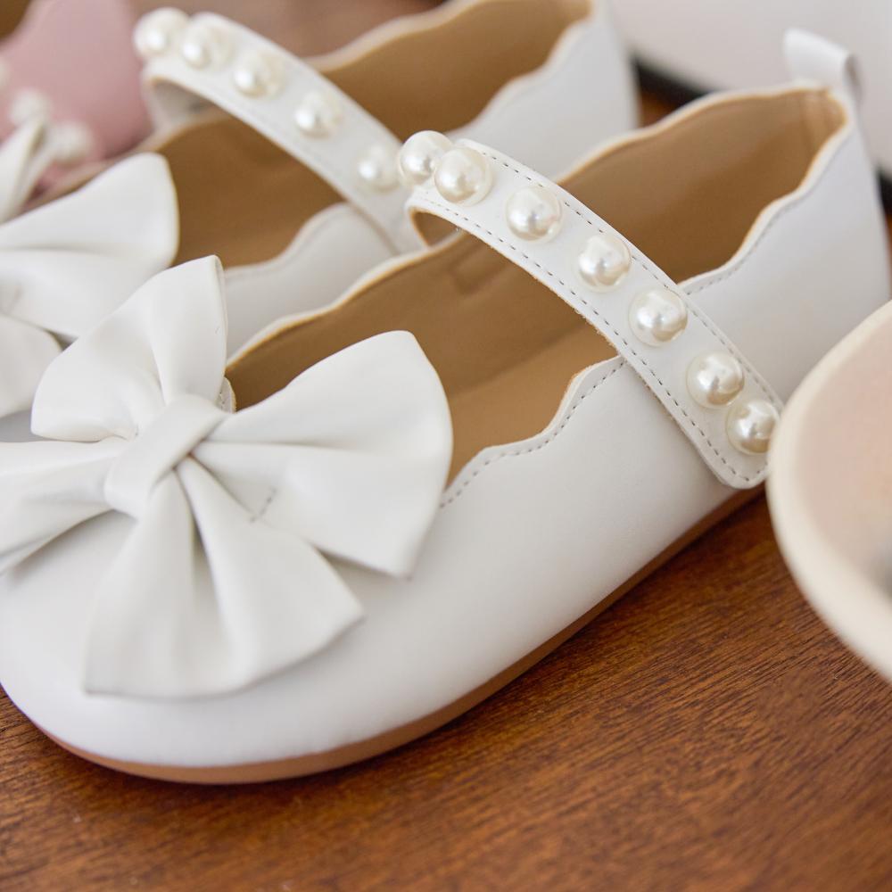 [Babyzzam] Girl's Milky Pearl Flats [BB463-10001]