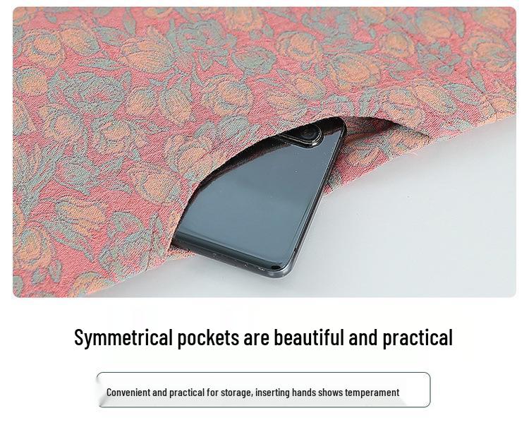 Pure Cotton Long-Sleeve Shirt for Middle-Aged and Elderly Women, Ideal for Spring and Autumn