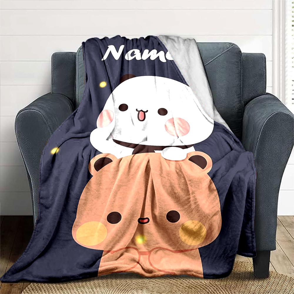 Personalizza Nome Personalità Bubu Dudu (3) Coperta Morbida e Calda per Divano, Ufficio, Letto, Viaggio, Pausa Pranzo, Regalo Adatto a Tutte le Stagioni