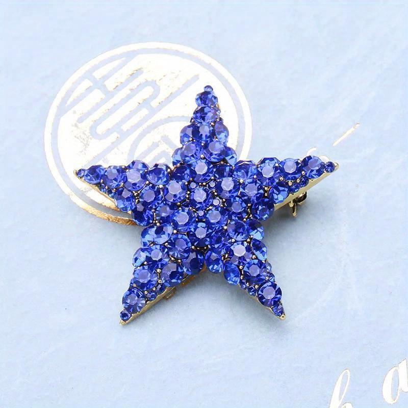 Fashion Star Luxury Crystasl Brooch Pin Badges Rhinestone Elegant Women Men Trendy Corsage Jewelry Bcukle Coat Pins