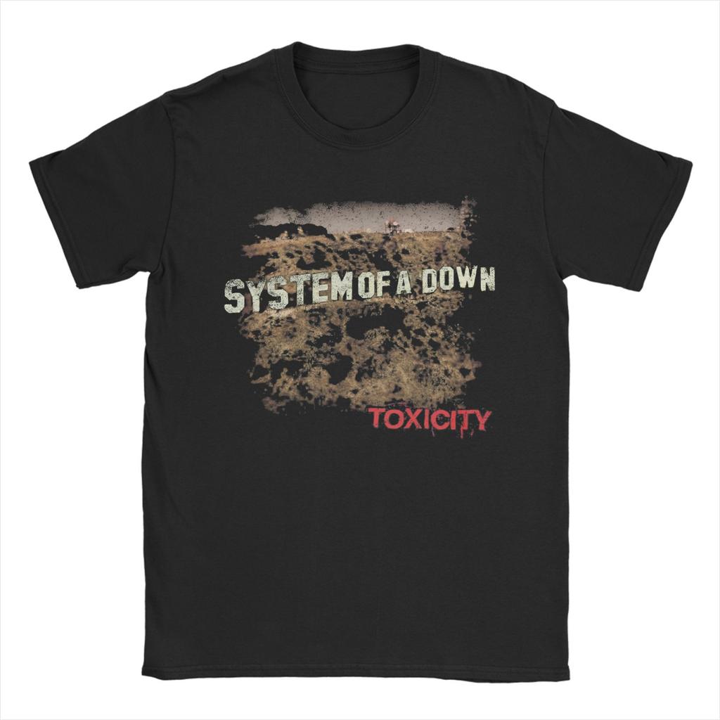 Herren SOAD System Of A Down Rock Musik Band T-Shirts 100% Baumwolle Top T-Shirts Sommer Kurzarm T-Shirt Rundhals T-Shirt Große Größe