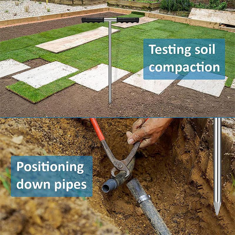 Ground Probe Rod With T Handle Soil Compaction Test Rod Stainless Steel Ground Probing Pole With T Handle Adjustable Underground China Mainland