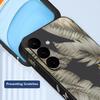 Luxury Golden Leaves Texture Soft Cover For Samsung Galaxy A56 A17 A26 A16 A36 A55 A54 A53 A15 S24 S25 FE S25 S22 S23 Ultra Plus Lanyard Soft Cover