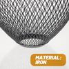 Hollow Out Water Drop Pendant Lamp Shade Metal Wire Mesh Cover Vintage Decorative Lampshade for Bedroom Living Room Office