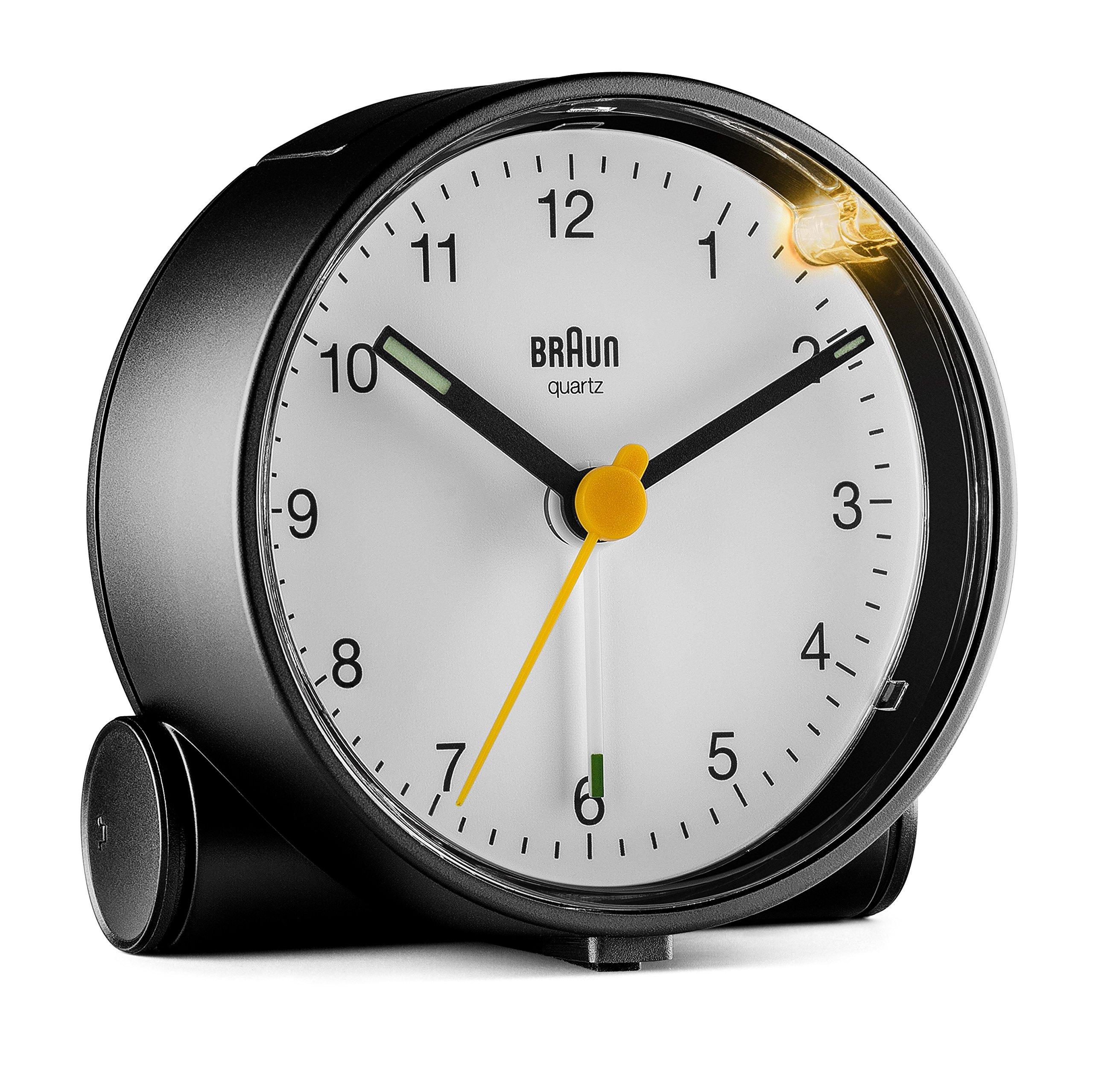 

Классический аналоговый будильник BC01BW BRAUN/Brown чёрный