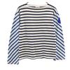 Made In Italy Border Pattern Long Sleeve Basque Shirt XS White Men's Used