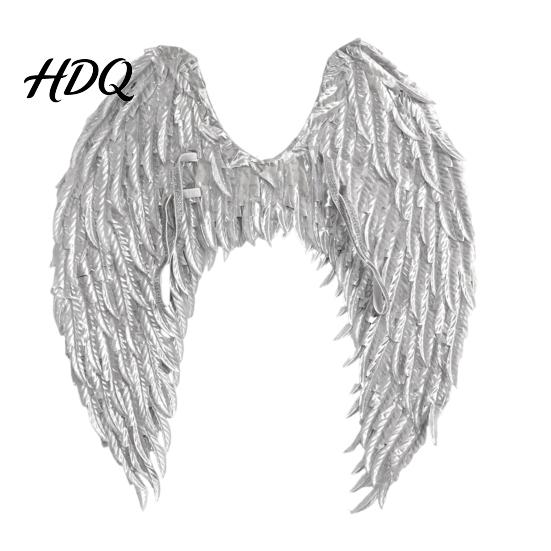 Weihnachtsengel Kostüm Flügel für Kinder Gefiederte Flügel Verkleidung Halloween Cosplay Zubehör Kostümparty Auftritt Dunkler Beschützer