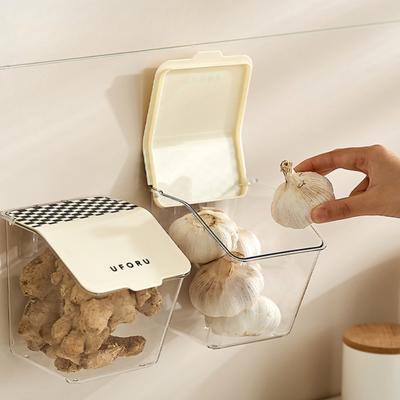 2/3/4PCS Ginger And Garlic Fresh-Keeping Container Coffee Storage Box Hole-free Wall-hanging Kitchen Necessary Artifact