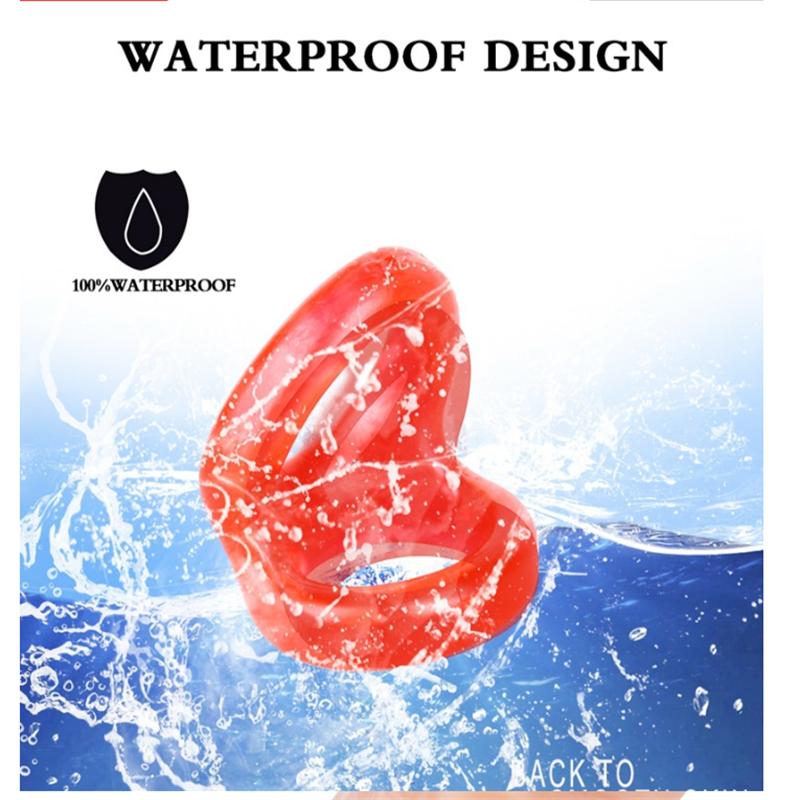 M8 Lock God Silicone Double Lock Fine Ring TPE Double Ring Beam Fine Ring Double Ring Egg Ring Penis Ring