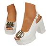Damensandalen klobige hohe Absätze offene Zehenpartie Blockabsatz Kleid Brautparty Hochzeit Mad Love Sandalen Damen Größe 5 Schuhe für Damen Sandalen