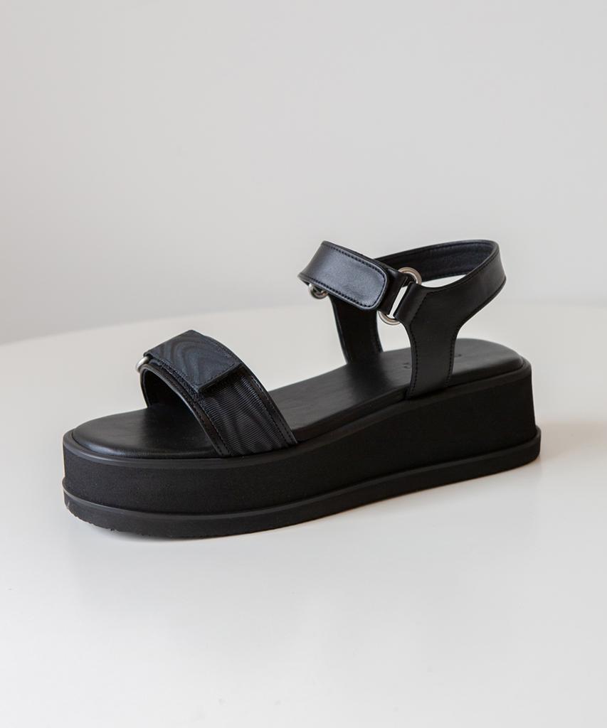 Twvp Muare Platform Sandals Black