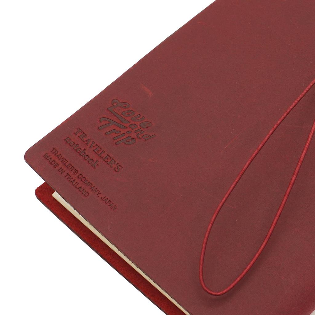 Traveler's Company Traveler's Notebook, Regular Size, Love and Trip, Red, 15370006