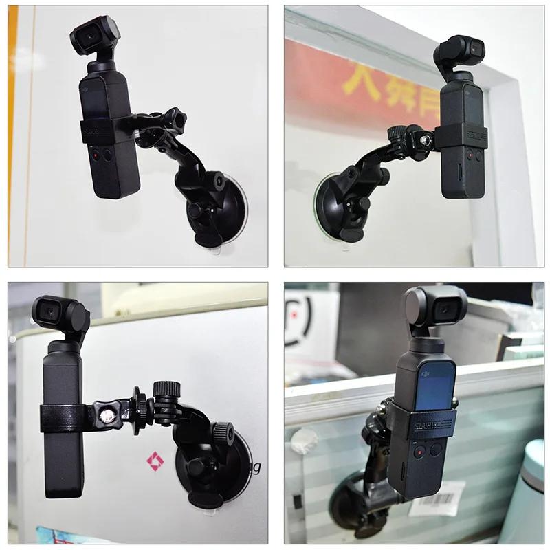 Gimbal Car Bracket Car Suction Cup Stable Mount Holder with Adapter Clip for DJI Pocket 3 Osmo Pocket 1/ 2 Camera  Accessories