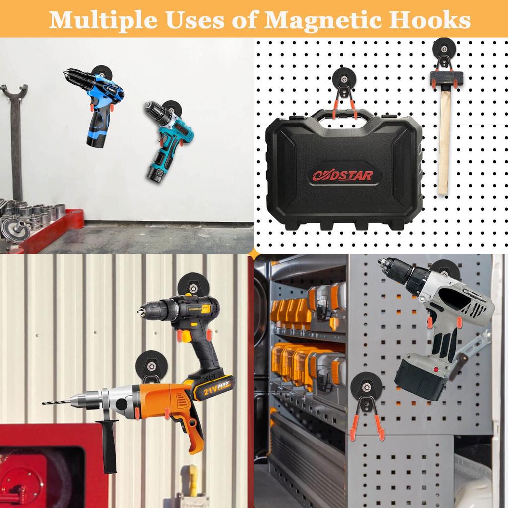 Super Strong Magnetic Double Magnetic 66mm Waterproof and 25kg Weight Industrial Strength Utility Hooks for Cordless Drills and Hanging Metal and