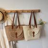 Minimalist Woven Straw Bag For Summer Beach Vacation With Large Capacity For Women