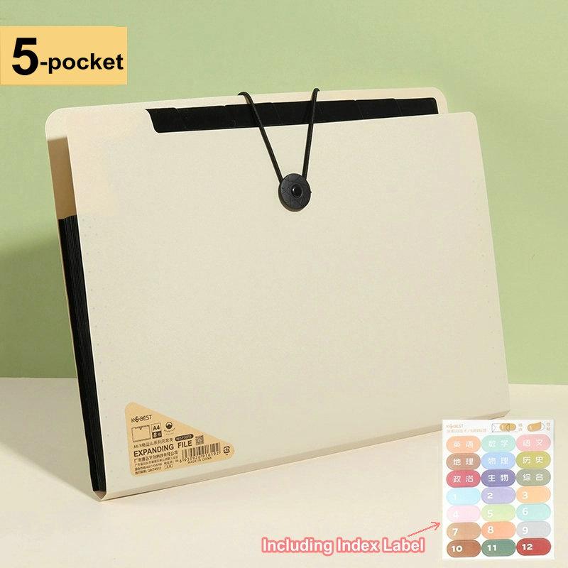 Storage bag Expanding File Folder A4 Paper Organizer Classification Pocket File Organizer Horizontal A4 Folder For Document