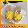 Non-slip vacation beach shoes women's summer wear 2025 summer new fashion platform flip-flops flower slippers women