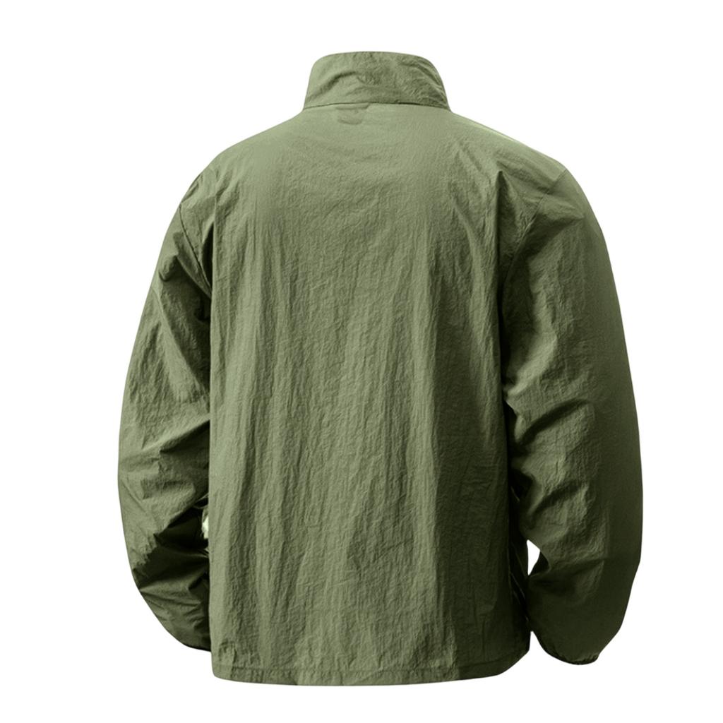 Men's Lightweight Outdoor Sun Protection Jacket Breathable Quick Dry Running Hiking Windbreaker Skin Protection Coat