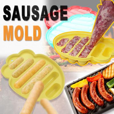 Výrobník uzenin Silikonový DIY Hot Dog Ručně vyráběná forma na pečení šunky Kuchyňská výroba