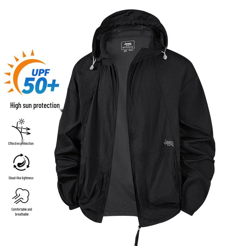 

JEEP Lightweight Breathable Outdoor UV Protection Hooded Jacket M