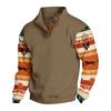 Men's Print Western Hoodie Long Sleeve Pullover Sweatshirt Casual
