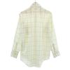 ARROW 70s vintage Window pen check Long sleeve shirt 32 Light yellow Men's Used