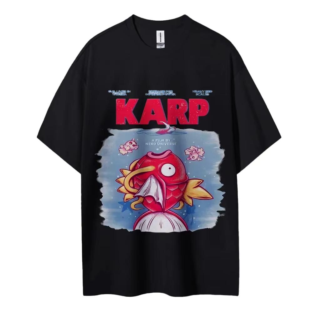 Pokemon Tshirt Unisexs Pure Cotton Casual Round Neck Tshirt Short Sleeve Clothing Summer Sports Casual Short Sleeve Top S разноцветный