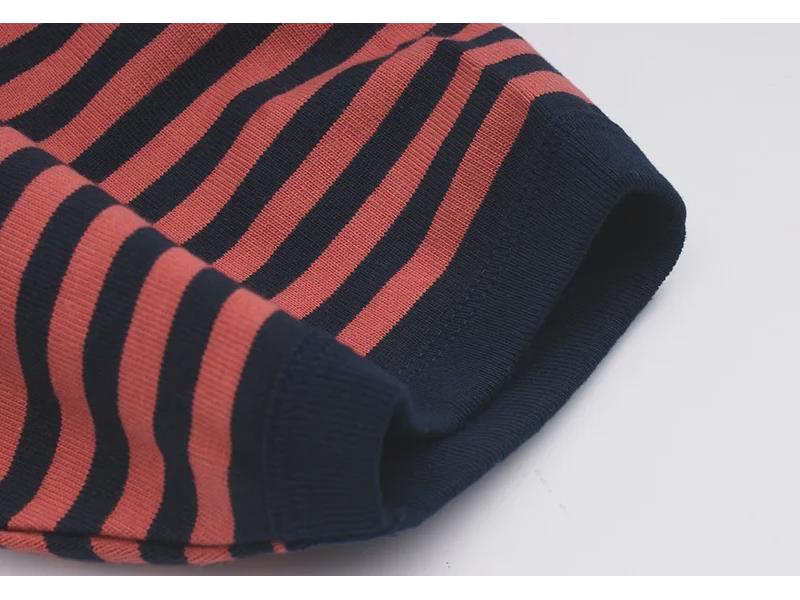 OKONKWO Letní pruhované pánské námořnické tričko khaki a tmavě modré