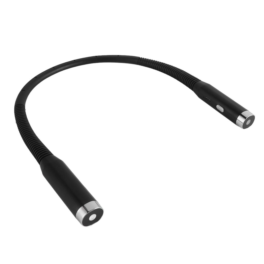 LED Neck Reading Light 3 Colors 3 Brightness Levels Bendable Arm Rechargeable Book Light for
