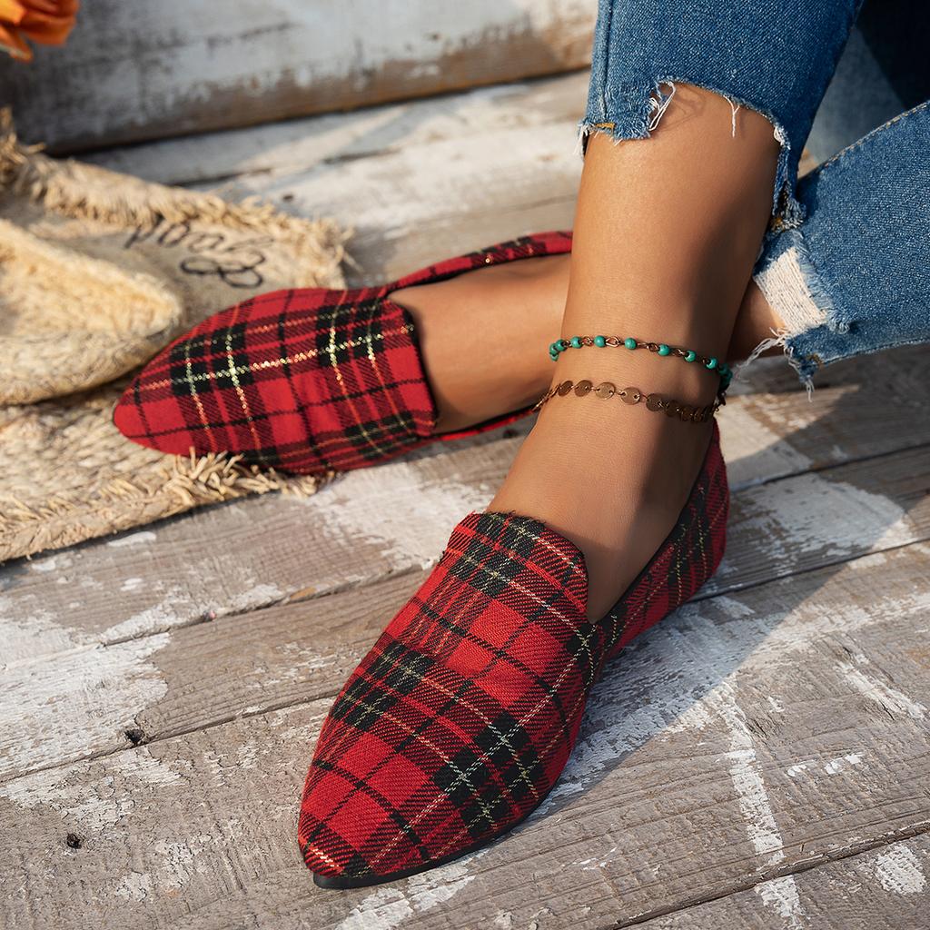 Fashion Women Flats New Elegant Luxury Pointed Toe Women Shoes Slip on Walking Loafers Outdoor Anti-slip Sneakers Women Zapatos De Mujer