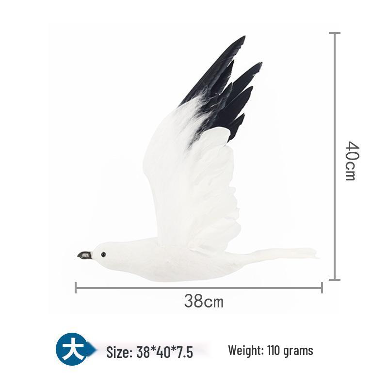 Artificial Seagull Feathered Bird for Garden and Venue Decor