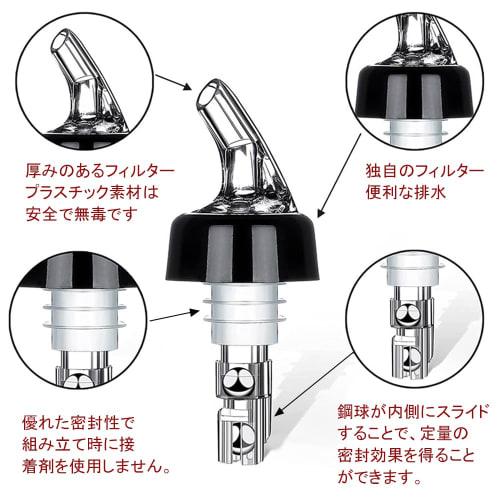 DFsucces 30ml Measuring Bottle Pourer with Control Caps, Fits Whiskey, Wine, and Cocktail Bottles (Set of 5)