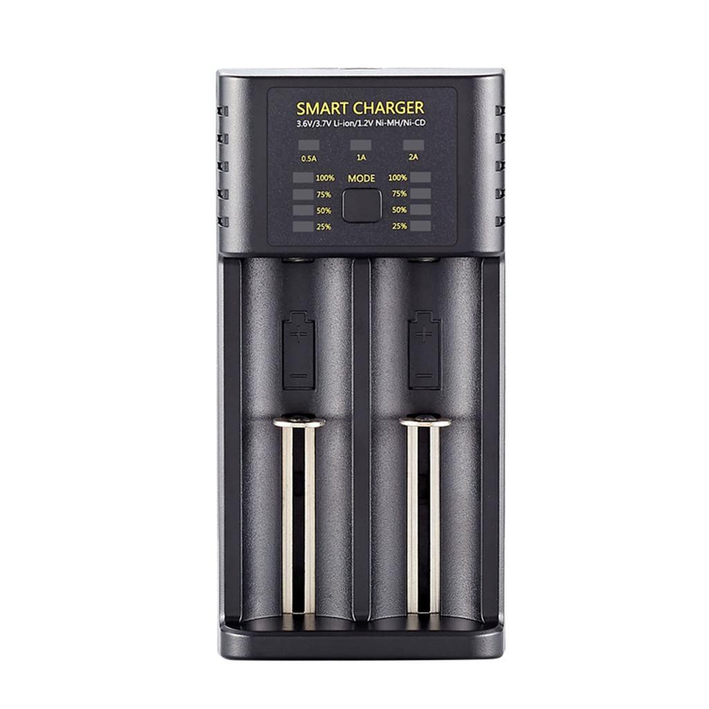 Universal Rechargeable Battery Charger Charging Adapter USB 2 Slots Battery Charging Tool for 18500/18650/18700/20700