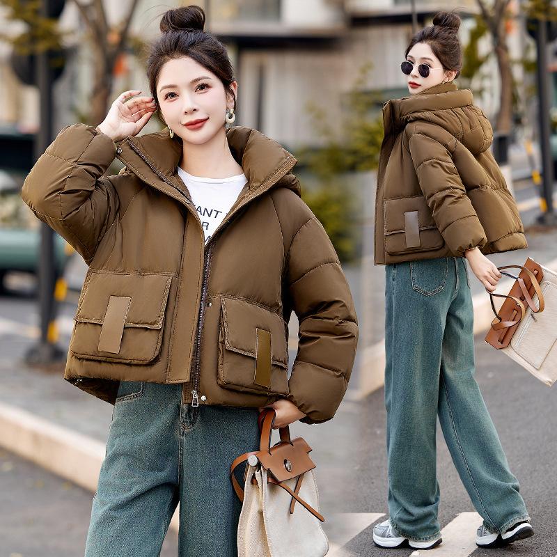 Loose Hooded Short Small Padded Jacket Women's Winter 2025 New Bread Jacket Down Padded Jacket Thickened Cotton Jacket