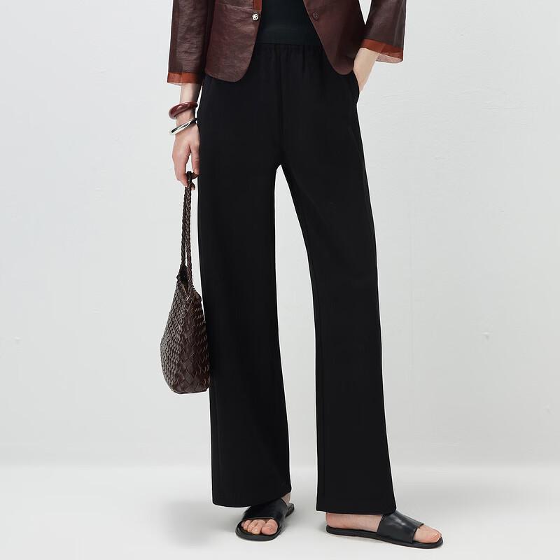 Women's Elastic Waist Straight Leg Trousers