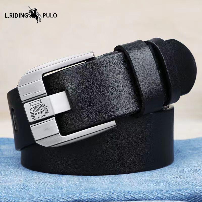 Men's Belt Pin Buckle Genuine Leather Business Leather Youth Belt Daily Buckle Men's Belt Casual Belt