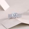 S925 Silver Ring Moissanite High Set 2 Carat Ring Panyu
