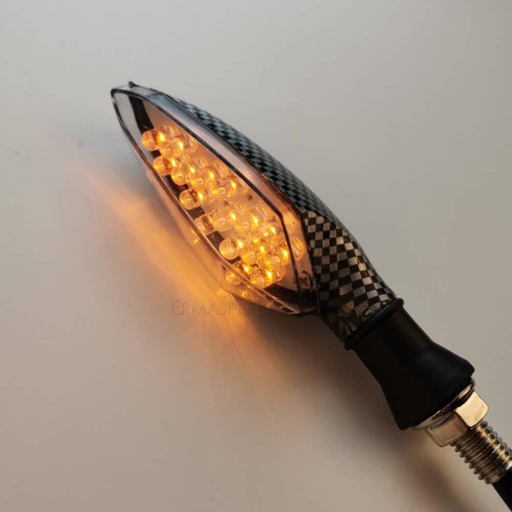 Unviersal Motorcycle Turn Signal Amber Flashing LED Lights Blinker Lightings Indicator Lamp Light Flasher Motorbike