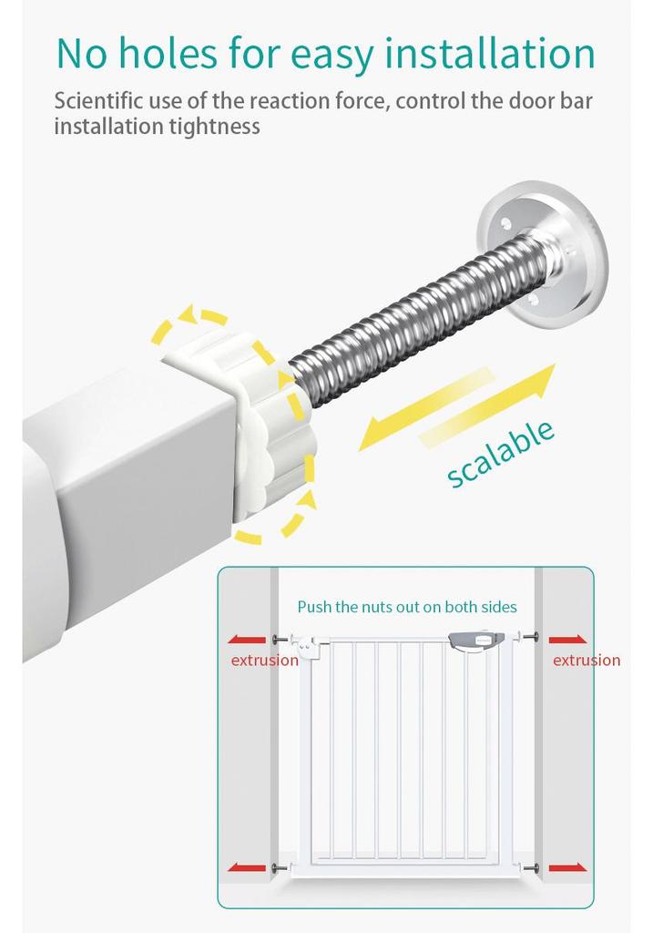 Safety Gate for Babies & Pets: Stairwell & Hallway Barrier Enclosure