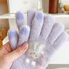 Cold Proof Plush Gloves Cute Cartoon Rabbit Mittens New Warm Gloves  Winter