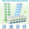 Silicone 14 Boxes To Do Ice Mold, Summer Home Ice Tray Durable Non-toxic, with Covered Ice Manufacturing Kitchen Accessories