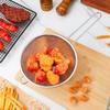 Single Handle Stainless Steel Filter Colander Basket Kitchen Strainer for Fried Food Vegetable Fruit 19.2cm Rice Washer Drain