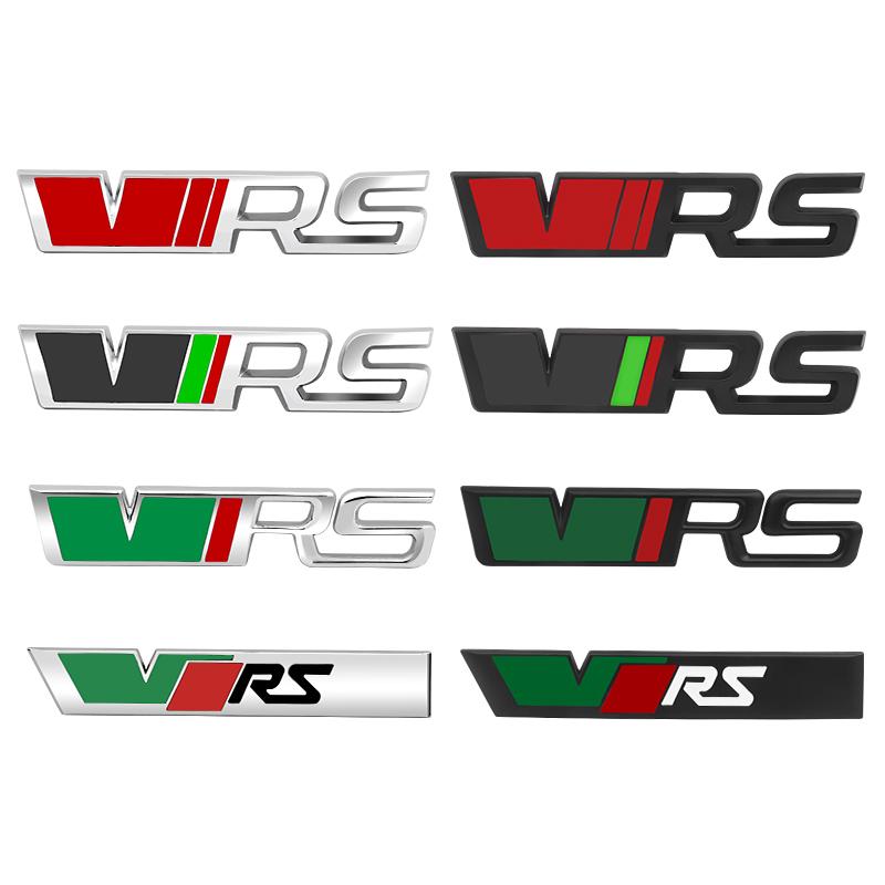 LTBJ7 Auto 3D Kovový Znak Nálepka VRS RS Pro vw Skoda Rapid Yeti Octavia Fabia Logo Karoserie Auta Zadní Mřížka Znak Boční Blatník Samolepky